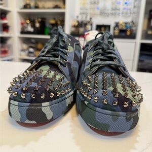 Men's Louis Junior Orlato Camo-Print Low-Top Sneakers